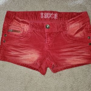 🌻5/25🌻Truce Red Corduroy Shorts ♥ Juniors 7
